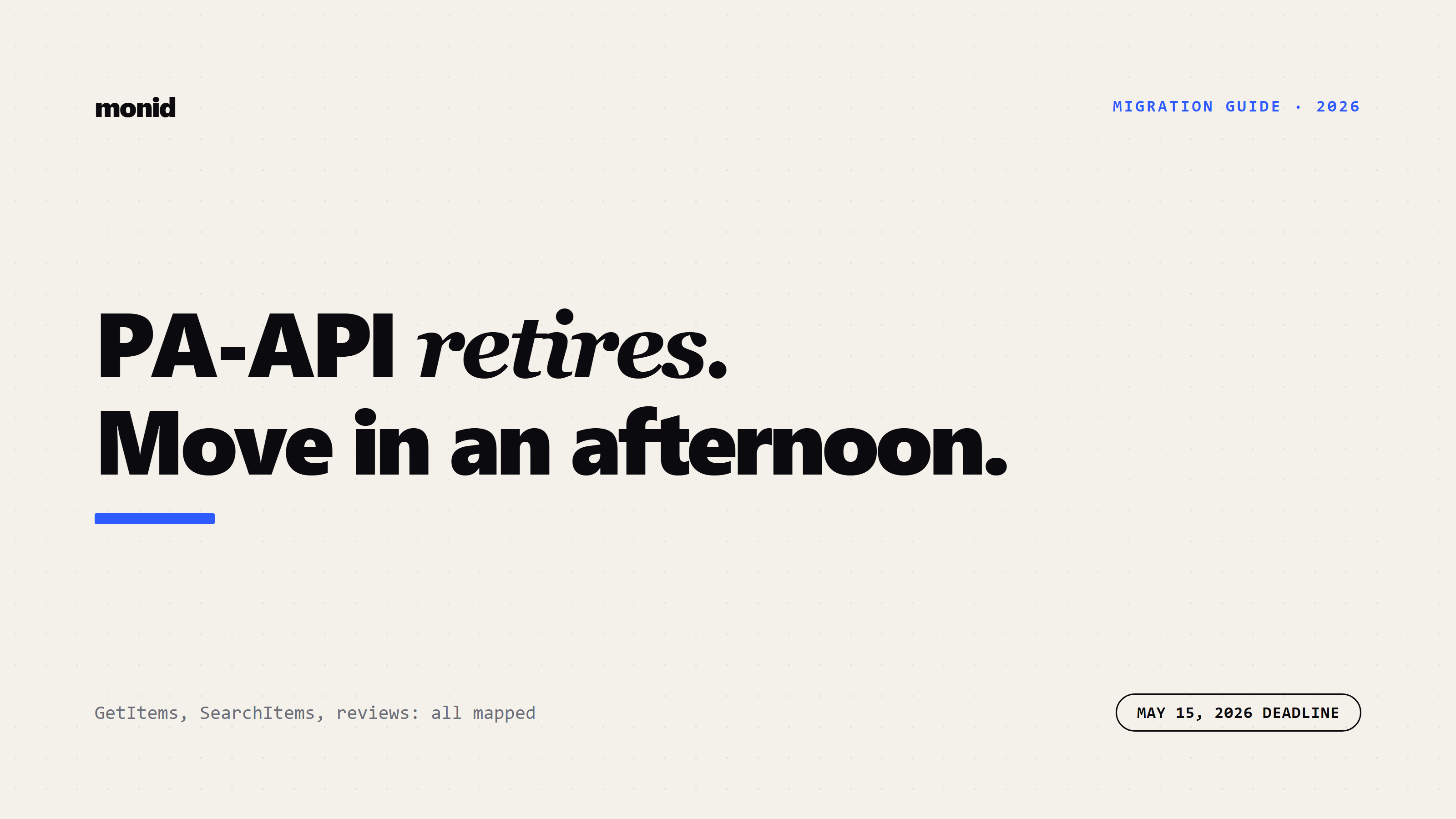 Amazon's PA-API Retires in 2026: How to Move to Monid
