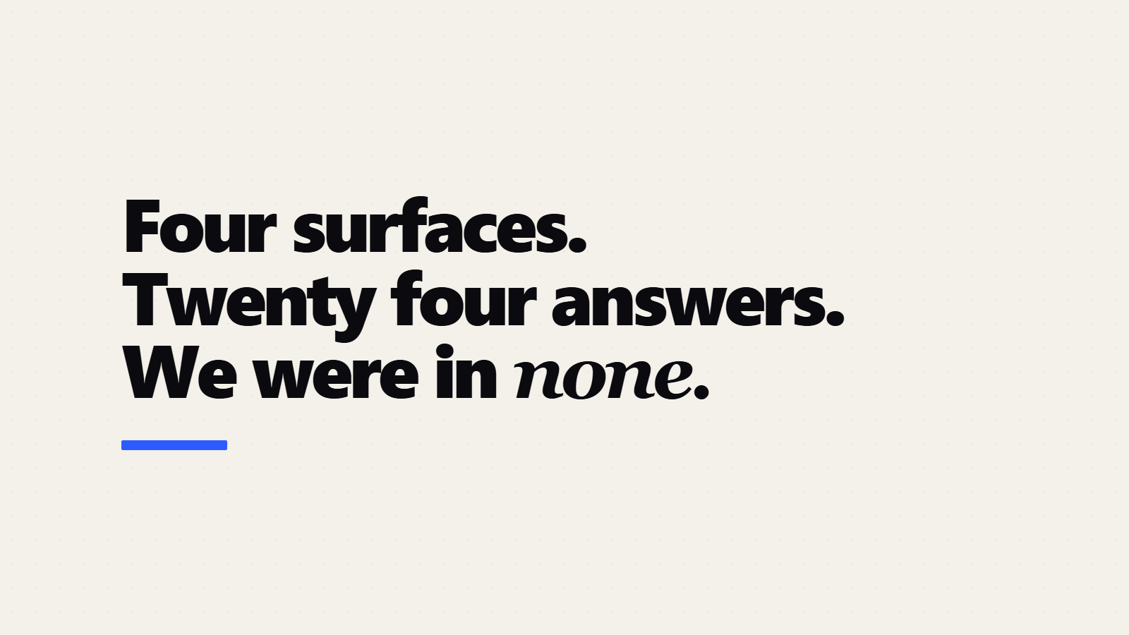 Answer Engine Optimization: We Asked Four Surfaces the Same Six Questions