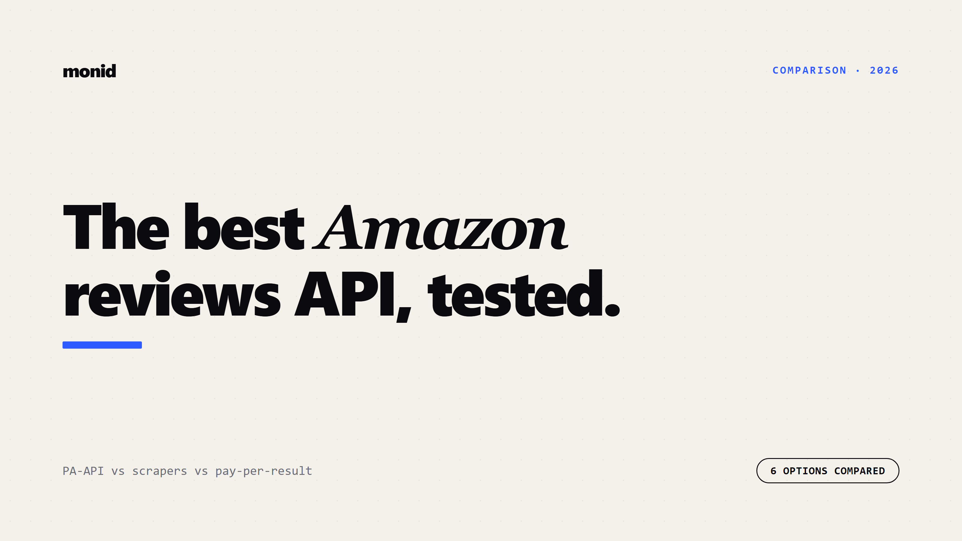 The Best Amazon Reviews API in 2026 (We Tested Them)