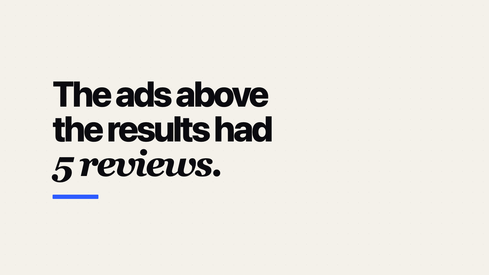 Yelp API: The Four Ads Above the Results Had 5, 75, 80 and 199 Reviews