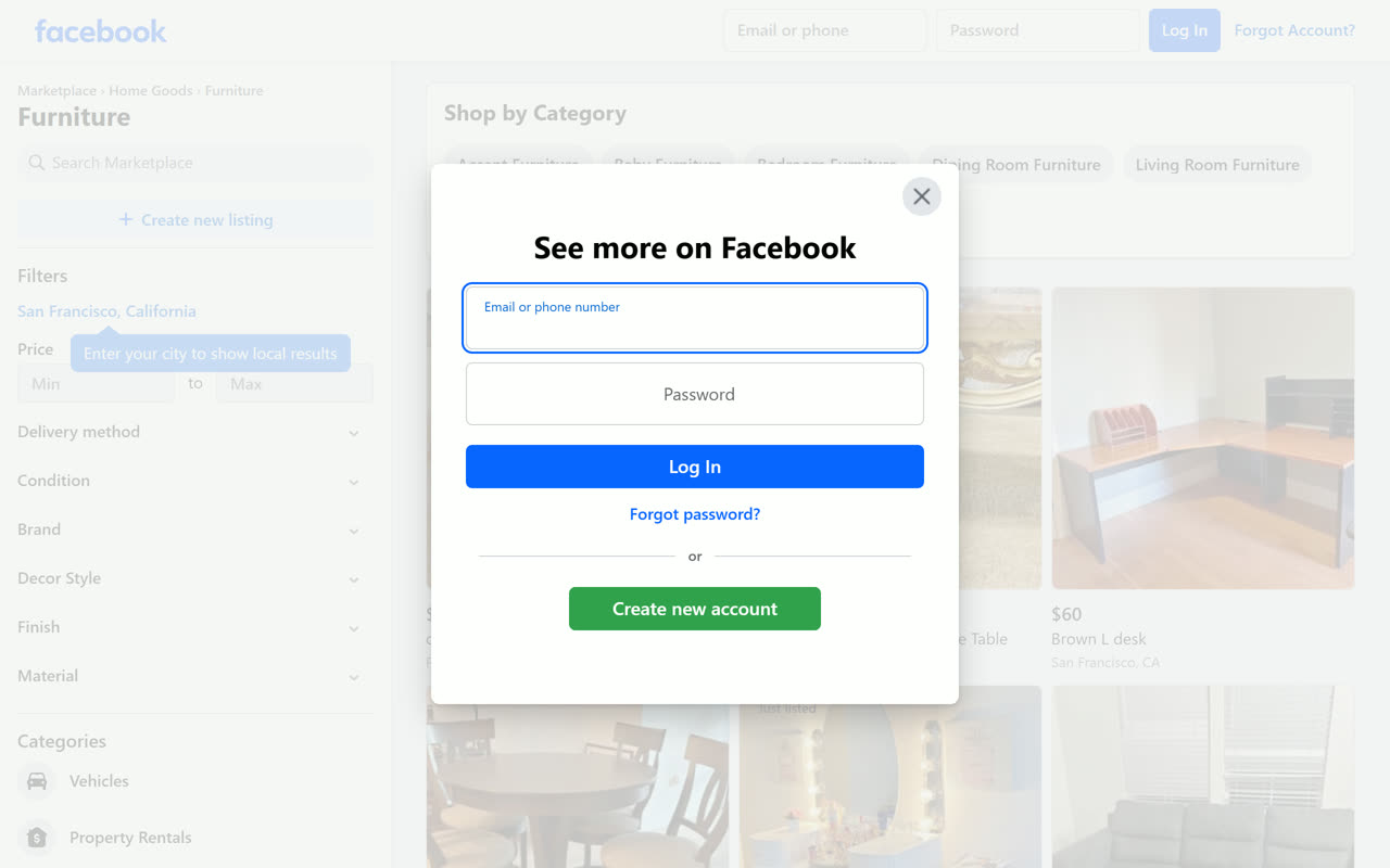 facebook.com, signed in